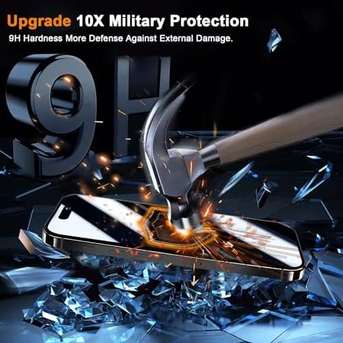 QHOHQ 3 Pack Screen Protector for iPhone 15 6.1 Inch | HD Clear, 9H Hardness, Bubble-Free thumbnail 5