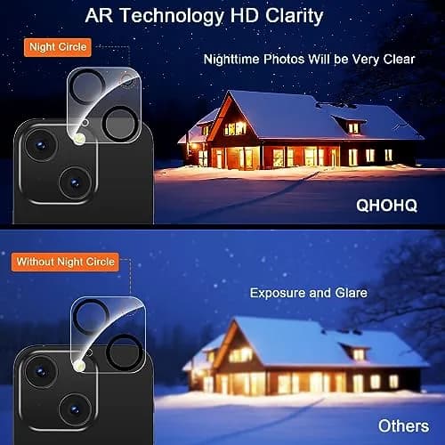 QHOHQ 3 Pack Screen Protector for iPhone 15 6.1 Inch | HD Clear, 9H Hardness, Bubble-Free thumbnail 7