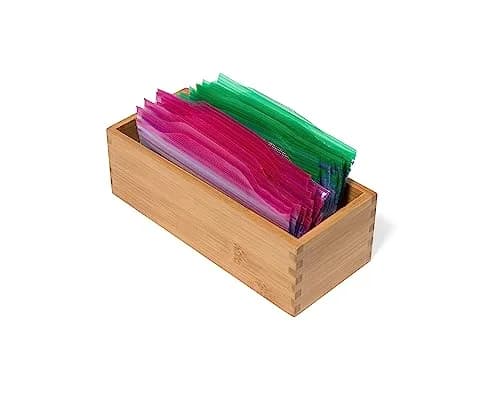 Lipper International Bamboo Wood Utensil Holder Storage Box for Cooking Tools, 4" x 9 1/4" x 3" | Versatile Organizer for Kitchen, Makeup & Office thumbnail 8