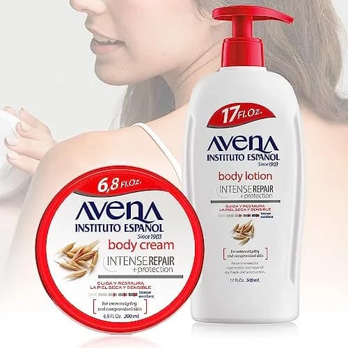 Avena Instituto Espanol Intense Repair Body Cream 6.8 Fl Oz | Soothes Sensitive Skin & Hydrates All Day thumbnail 6