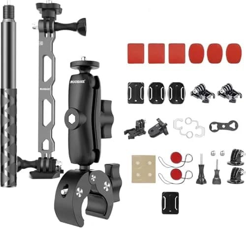 nuobake Universal Insta 360 X5 Motorcycle Bundle | 1/4" Camera Mount, Bike Mount Kit for Action Cameras thumbnail 1