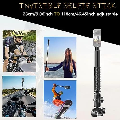 nuobake Universal Insta 360 X5 Motorcycle Bundle | 1/4" Camera Mount, Bike Mount Kit for Action Cameras thumbnail 2