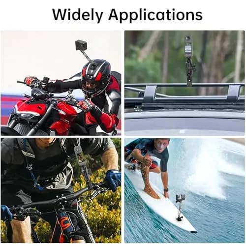 nuobake Universal Insta 360 X5 Motorcycle Bundle | 1/4" Camera Mount, Bike Mount Kit for Action Cameras thumbnail 3