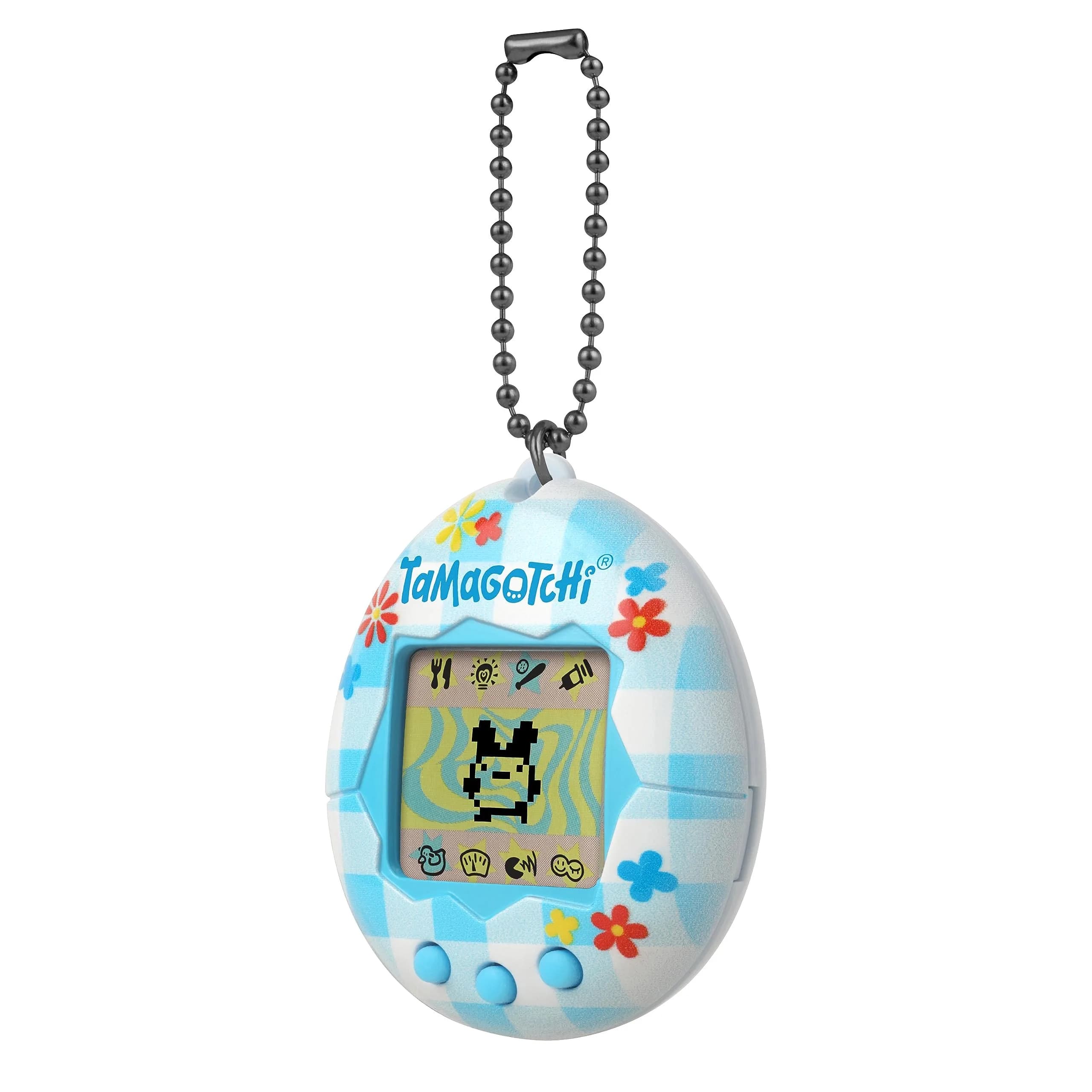 Tamagotchi Original Flower Gingham Electronic Pet | Generation 2 Programming, 1.75 x 0.75 x 2.13 inches - view 5