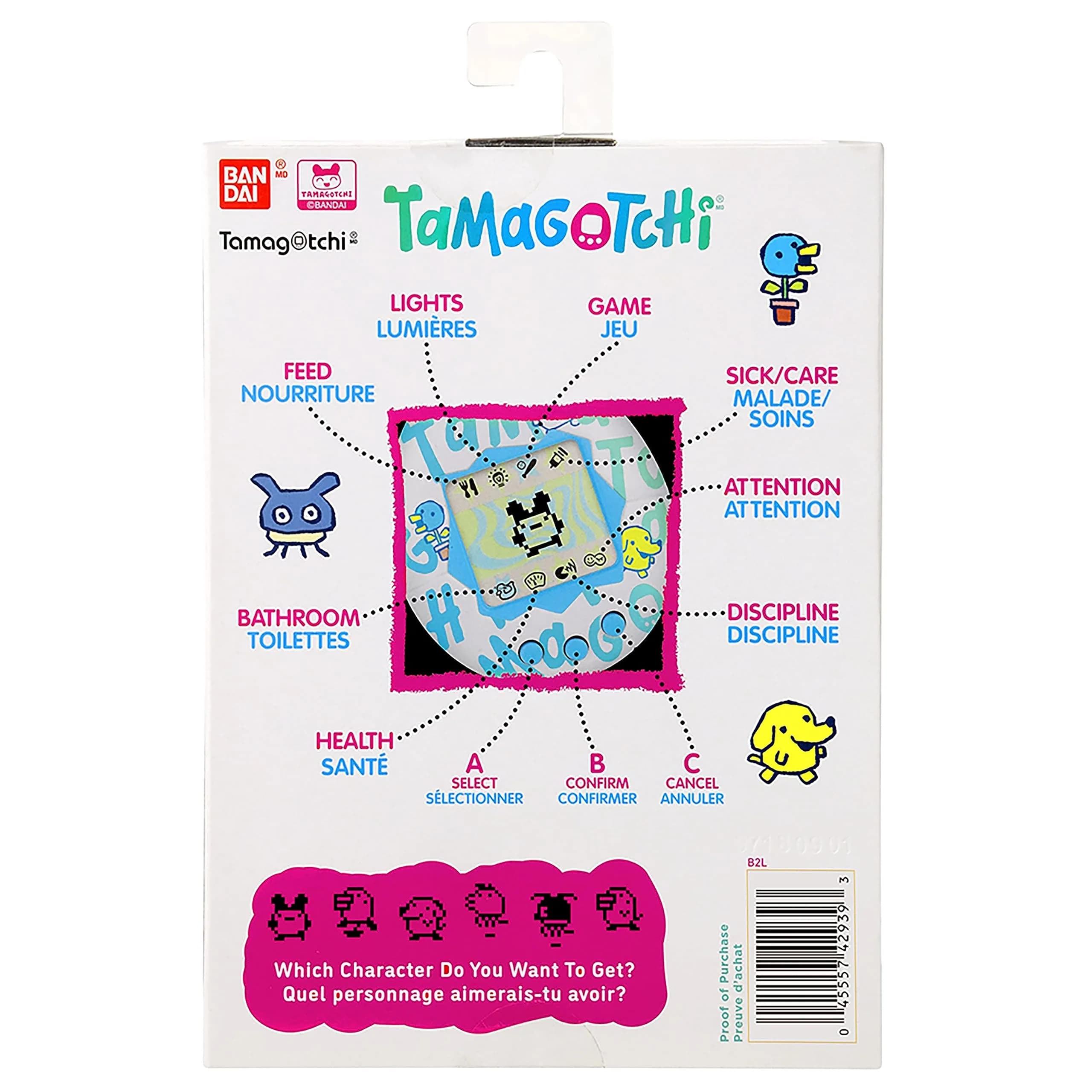 Tamagotchi Original Flower Gingham Electronic Pet | Generation 2 Programming, 1.75 x 0.75 x 2.13 inches - view 6
