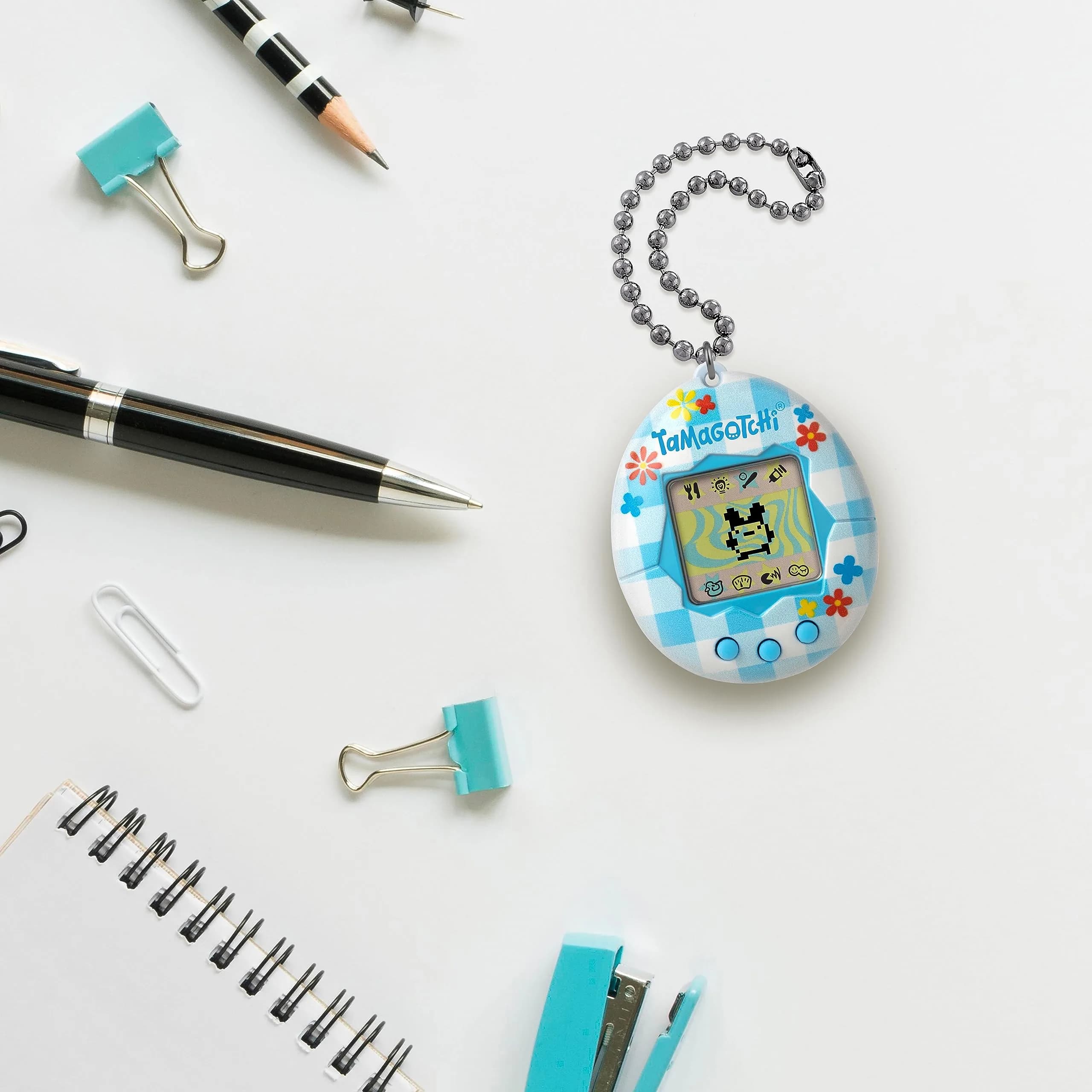 Tamagotchi Original Flower Gingham Electronic Pet | Generation 2 Programming, 1.75 x 0.75 x 2.13 inches - view 7