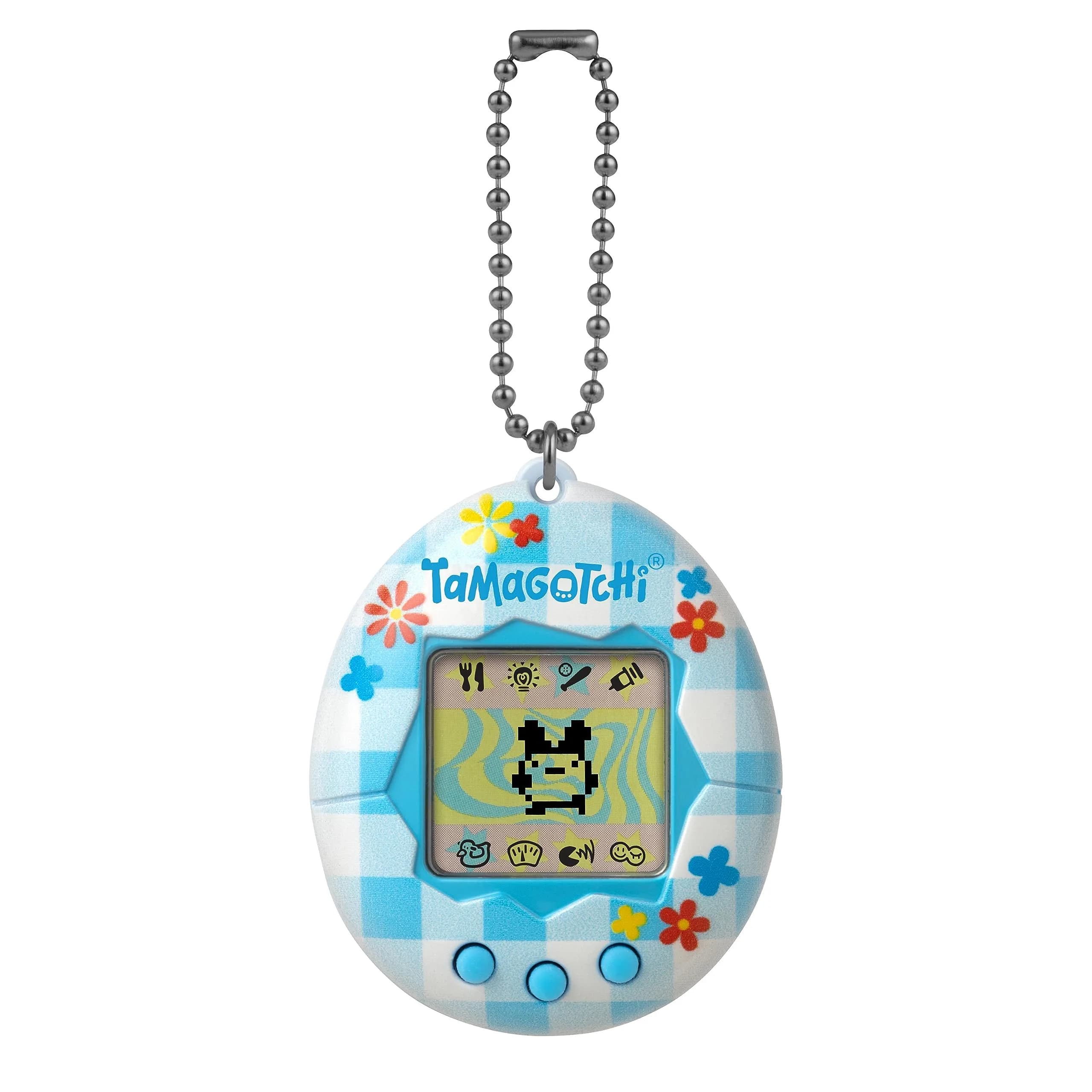 Tamagotchi Original Flower Gingham Electronic Pet | Generation 2 Programming, 1.75 x 0.75 x 2.13 inches - view 2