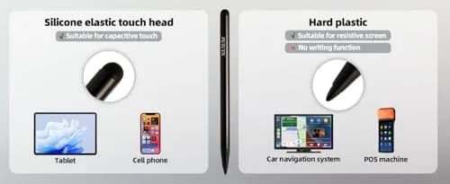 baolaili Universal Stylus Pens for Touch Screens (2-Pack, Black) | Dual Tip for Capacitive & Resistive Screens thumbnail 5