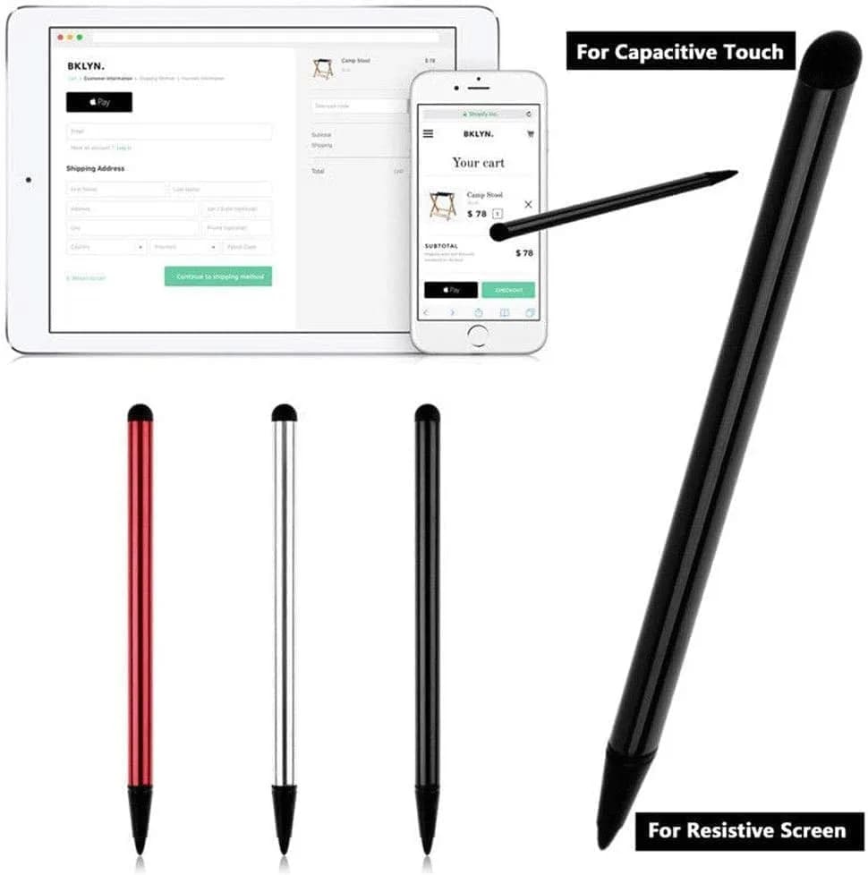 baolaili Universal Stylus Pens for Touch Screens (2-Pack, Black) | Dual Tip for Capacitive & Resistive Screens thumbnail 6