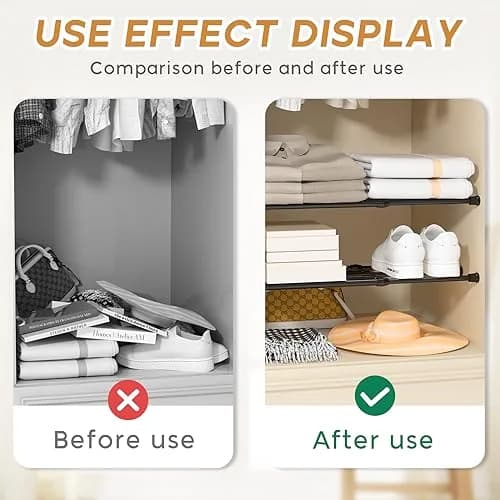 ZipGlo Black Spring Tension Curtain Rods 20 cm (8") - 2 Pcs | No-Drill Installation for Windows & Closets thumbnail 7
