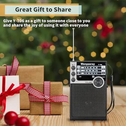 WENPZERAY Y706 Retro Pocket Radio AM FM SW | Portable Battery Powered BT Speaker Receiver thumbnail 6