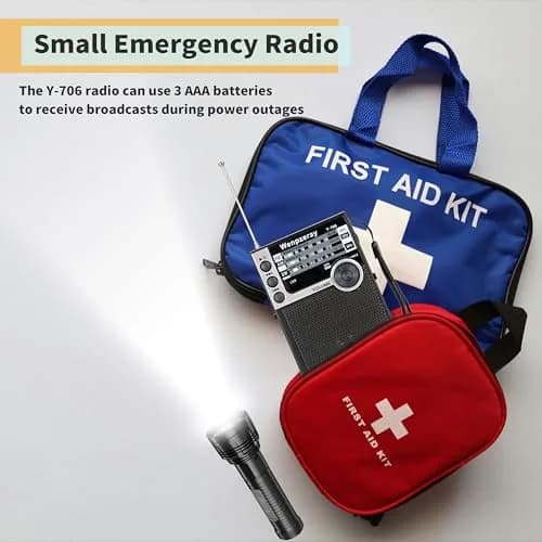 WENPZERAY Y706 Retro Pocket Radio AM FM SW | Portable Battery Powered BT Speaker Receiver thumbnail 7