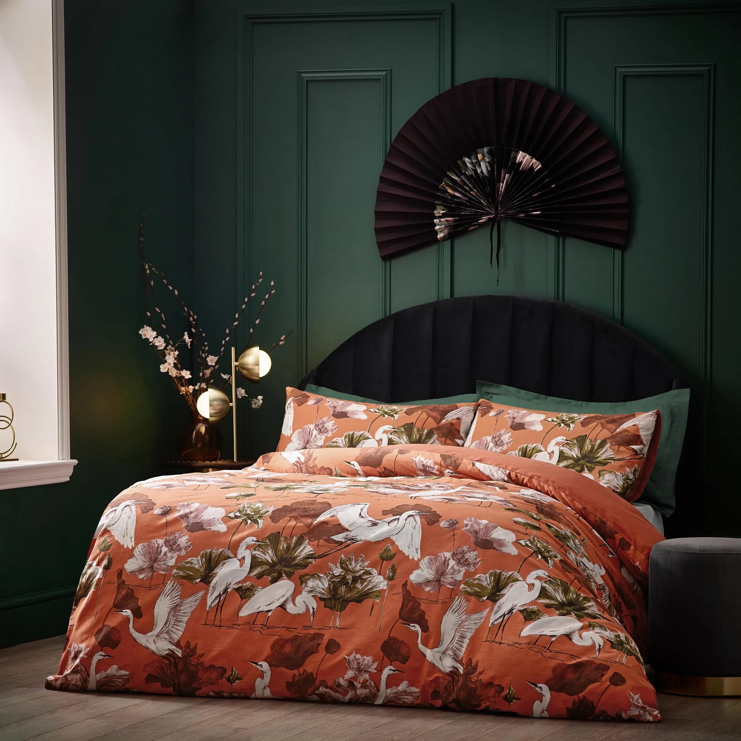 furn. Wylder Tropics Kushiro Single Duvet Set | Tropical Floral Cotton Rich Bedding