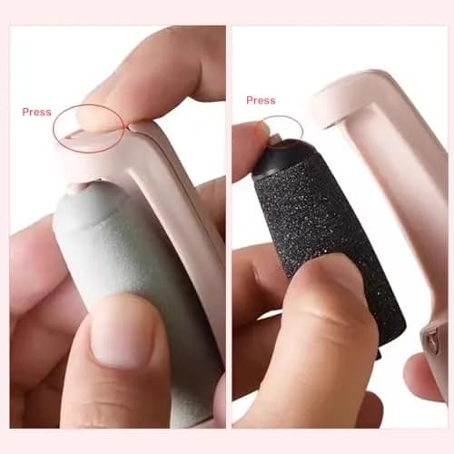 Zerone Replacement Roller Heads for Electric Foot File 10pc (Coarse & Fine) | Sandstone & ABS thumbnail 4