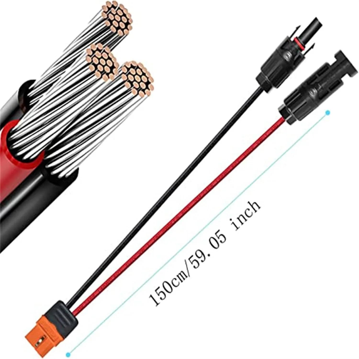 REEYINTCK XT60i 12AWG Solar Cable 1.5m (5ft) | Connects Solar Panels to EcoFlow Delta Pro - view 6