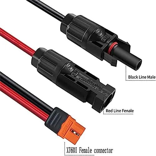 REEYINTCK XT60i 12AWG Solar Cable 1.5m (5ft) | Connects Solar Panels to EcoFlow Delta Pro thumbnail 3