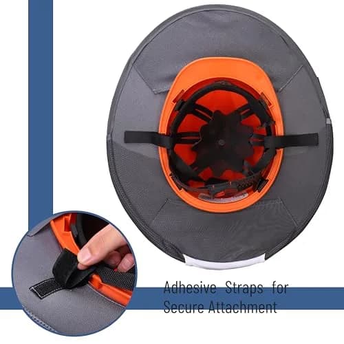 UNCO Industrial Hard Hat Sun Shield Grey | Mesh & Reflective Full Brim Accessory thumbnail 5