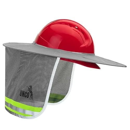 UNCO Industrial Hard Hat Sun Shield Grey | Mesh & Reflective Full Brim Accessory thumbnail 7