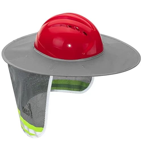 UNCO Industrial Hard Hat Sun Shield Grey | Mesh & Reflective Full Brim Accessory thumbnail 8