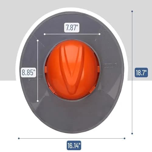 UNCO Industrial Hard Hat Sun Shield Grey | Mesh & Reflective Full Brim Accessory thumbnail 2