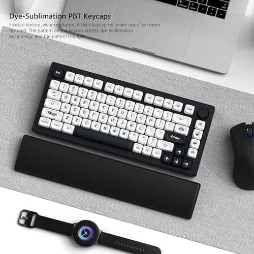 Womier Japanese MOA Keycaps Set for Mechanical Keyboard, White Black (108 Keys) thumbnail 5