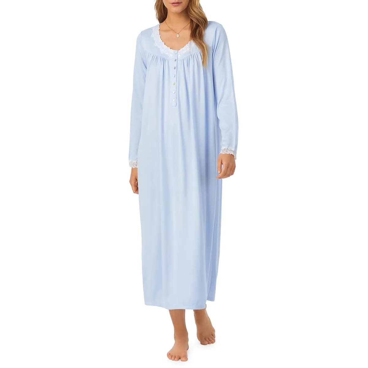 Eileen West Dream Sweater Knit Nightgown 50" Long Sleeve | Timeless Feminine Sleepwear