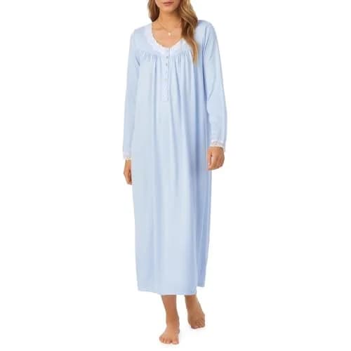 Eileen West Dream Sweater Knit Nightgown 50" Long Sleeve | Timeless Feminine Sleepwear thumbnail 1