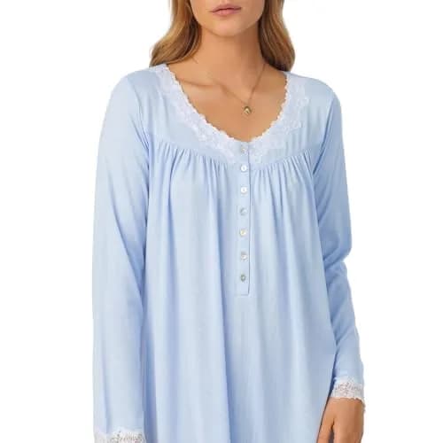Eileen West Dream Sweater Knit Nightgown 50" Long Sleeve | Timeless Feminine Sleepwear thumbnail 3