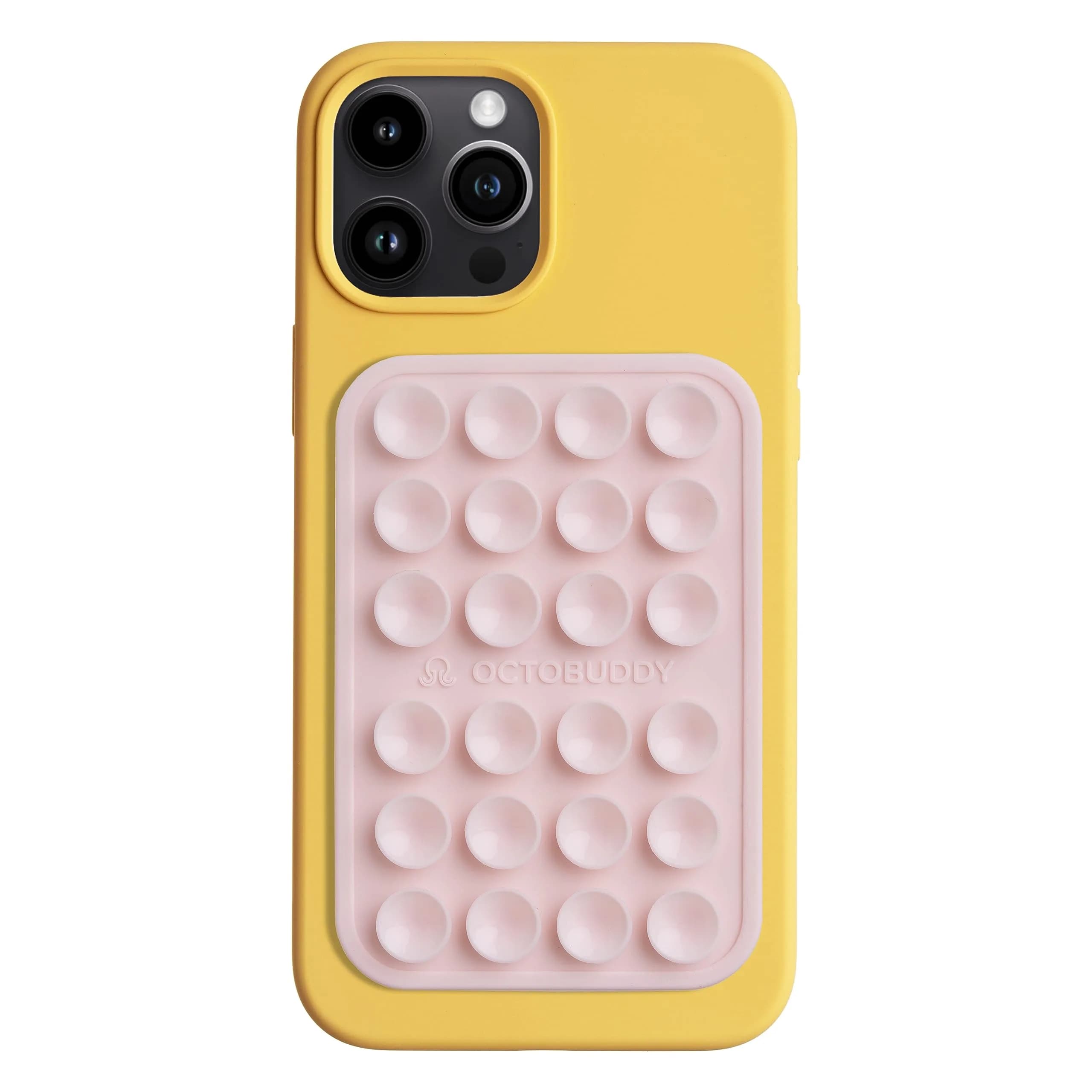 OCTOBUDDY Classic MAX Silicone Suction Phone Mount Chalk Pink | Hands-Free Content Creation & Selfies