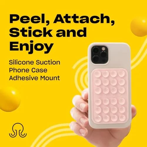 OCTOBUDDY Classic MAX Silicone Suction Phone Mount Chalk Pink | Hands-Free Content Creation & Selfies thumbnail 2