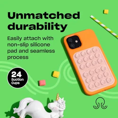 OCTOBUDDY Classic MAX Silicone Suction Phone Mount Chalk Pink | Hands-Free Content Creation & Selfies thumbnail 4