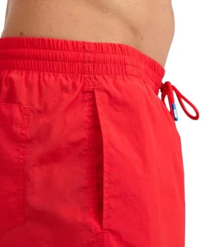 ARENA Men's Icons Solid Beach Short Boxers with Mesh Inner Brief | Quick Dry, Recycled Polyamide, Side Pockets, Red, XX-Large thumbnail 4