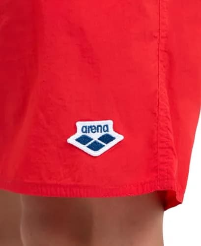 ARENA Men's Icons Solid Beach Short Boxers with Mesh Inner Brief | Quick Dry, Recycled Polyamide, Side Pockets, Red, XX-Large thumbnail 5