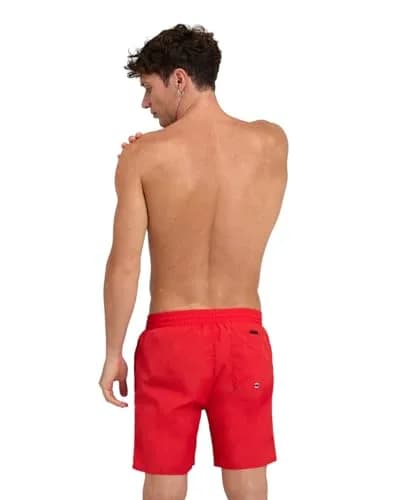 ARENA Men's Icons Solid Beach Short Boxers with Mesh Inner Brief | Quick Dry, Recycled Polyamide, Side Pockets, Red, XX-Large thumbnail 2