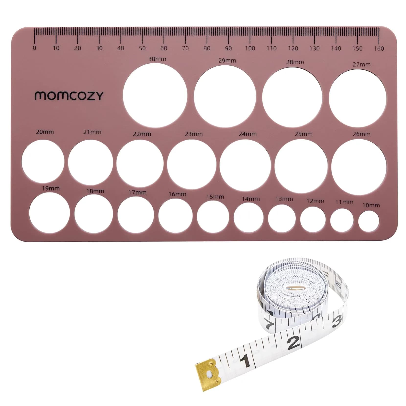 Momcozy M5 Smart APP Controlled Wearable Breast Pump, Hands-Free Wireless Electric Pump, 3 Modes 9 Levels, 24mm Flange, Quill Gray — M5-Nipple Ruler
