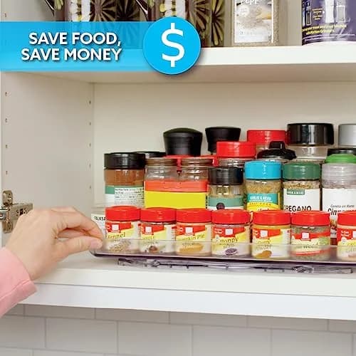Ontel Smart Spin Rotating Organizer 28.5cm (11.22in) | Clear Acrylic Turntable for Kitchen, Fridge, Pantry thumbnail 5