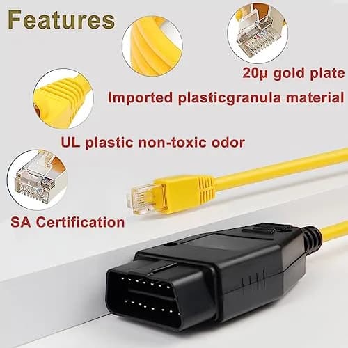AUTOXBERT Enet OBD2 RJ45 Ethernet Cable for BMW F Series | 6.6ft/2M Diagnostic Interface thumbnail 6