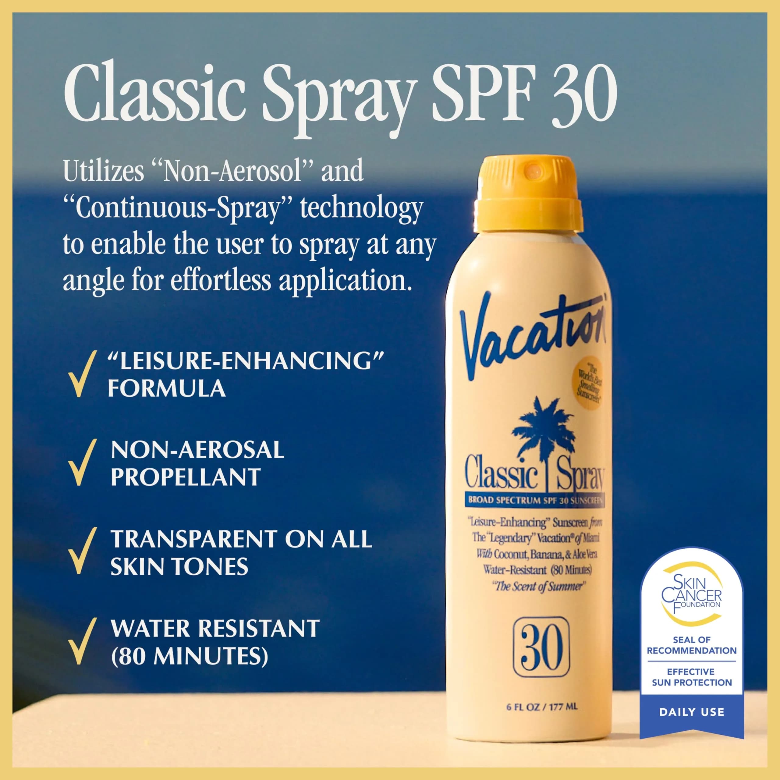 Vacation Classic Sunscreen Spray SPF 50, 156g (5.5oz) | Transparent on All Skin Tones - view 3