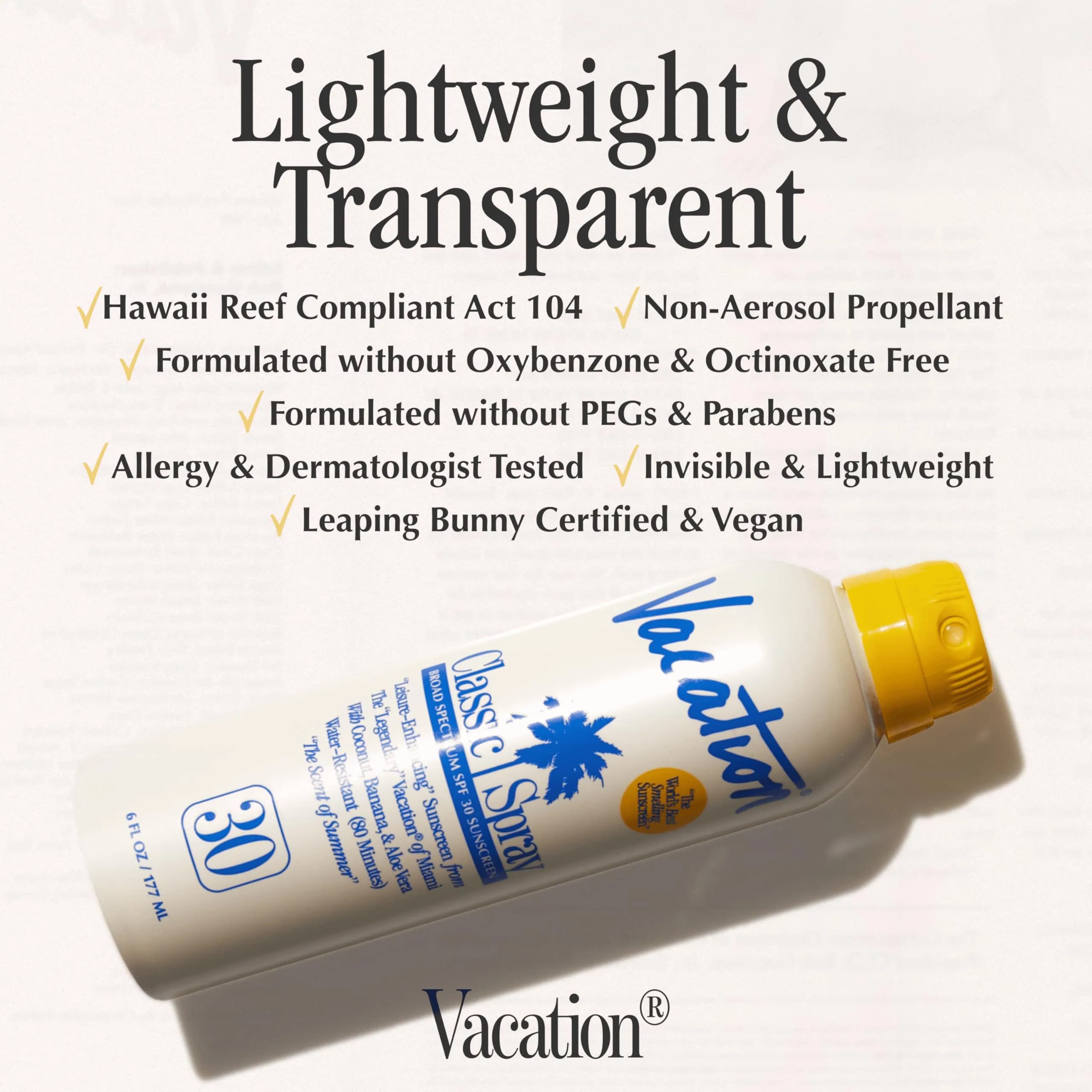 Vacation Classic Sunscreen Spray SPF 50, 156g (5.5oz) | Transparent on All Skin Tones - view 5