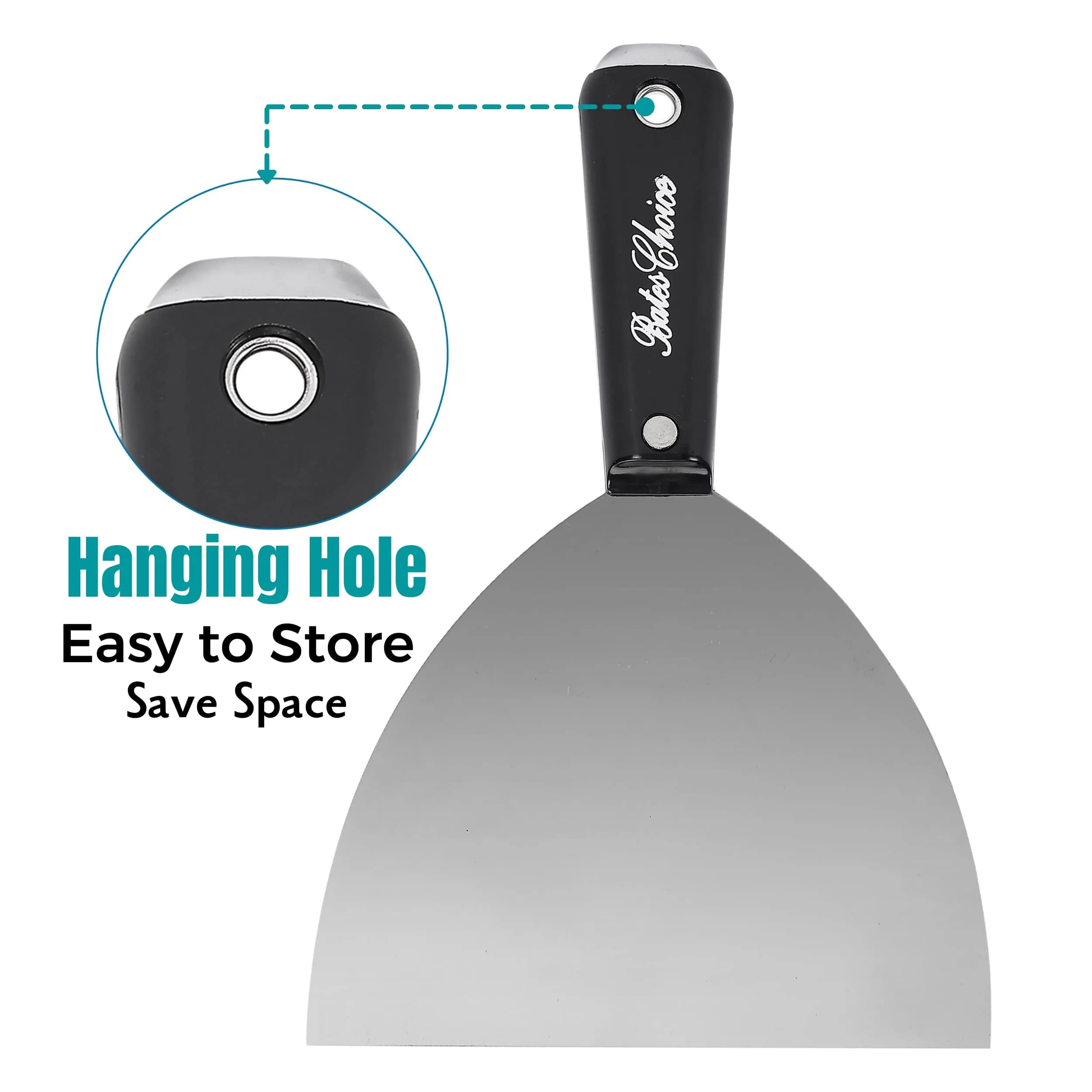 Bates Choice 6 Inch Flexible Putty Knife | Carbon Steel Wall Scraper for Spackle & Paint - view 5