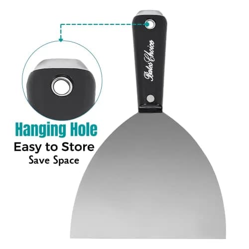 Bates Choice 6-Inch Flexible Putty Knife | Carbon Steel Metal Scraper for Drywall Spackle & Paint thumbnail 5