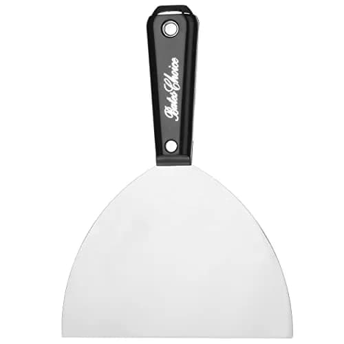Bates Choice 6-Inch Flexible Putty Knife | Carbon Steel Metal Scraper for Drywall Spackle & Paint thumbnail 1