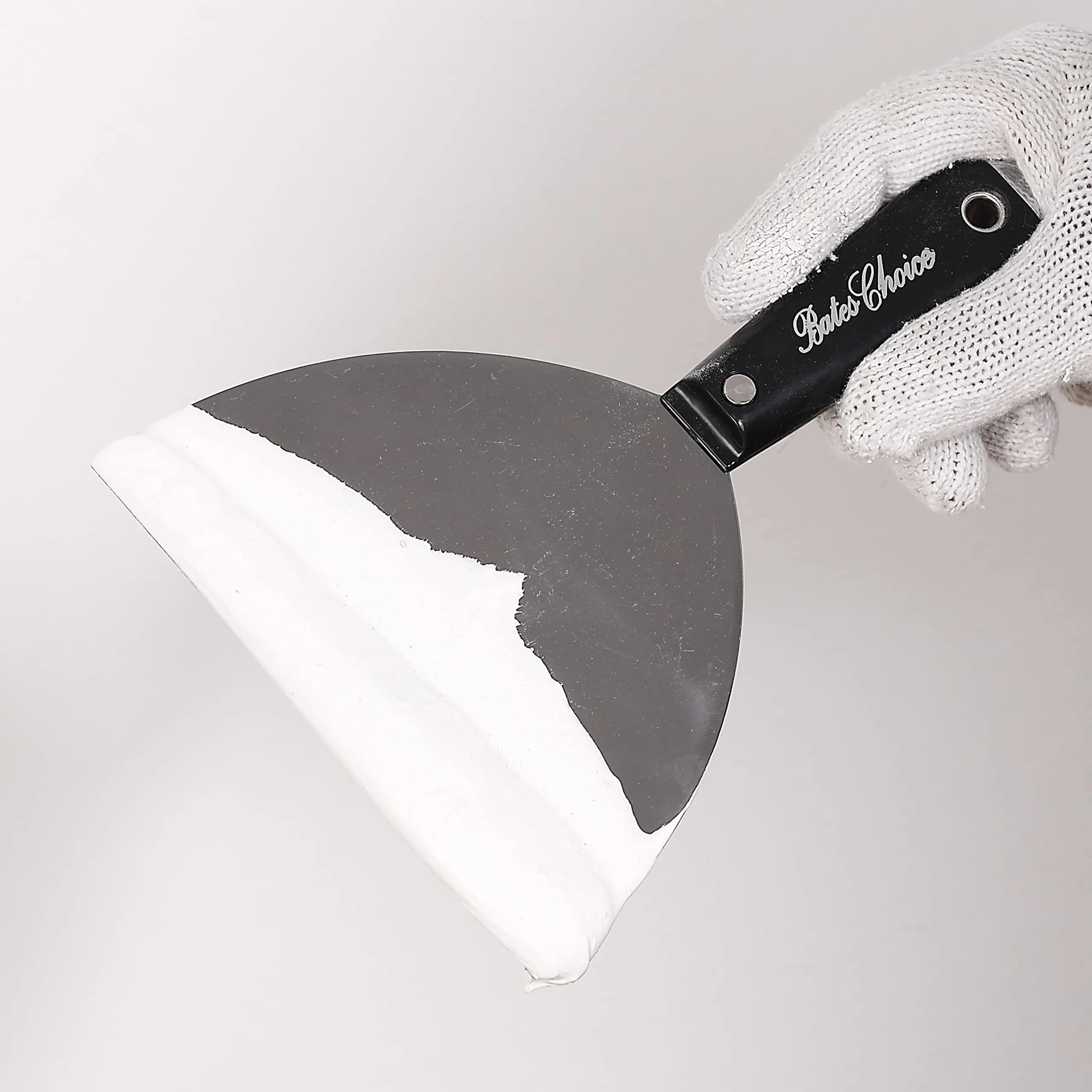 Bates Choice 6-Inch Flexible Putty Knife | Carbon Steel Metal Scraper for Drywall Spackle & Paint - view 9