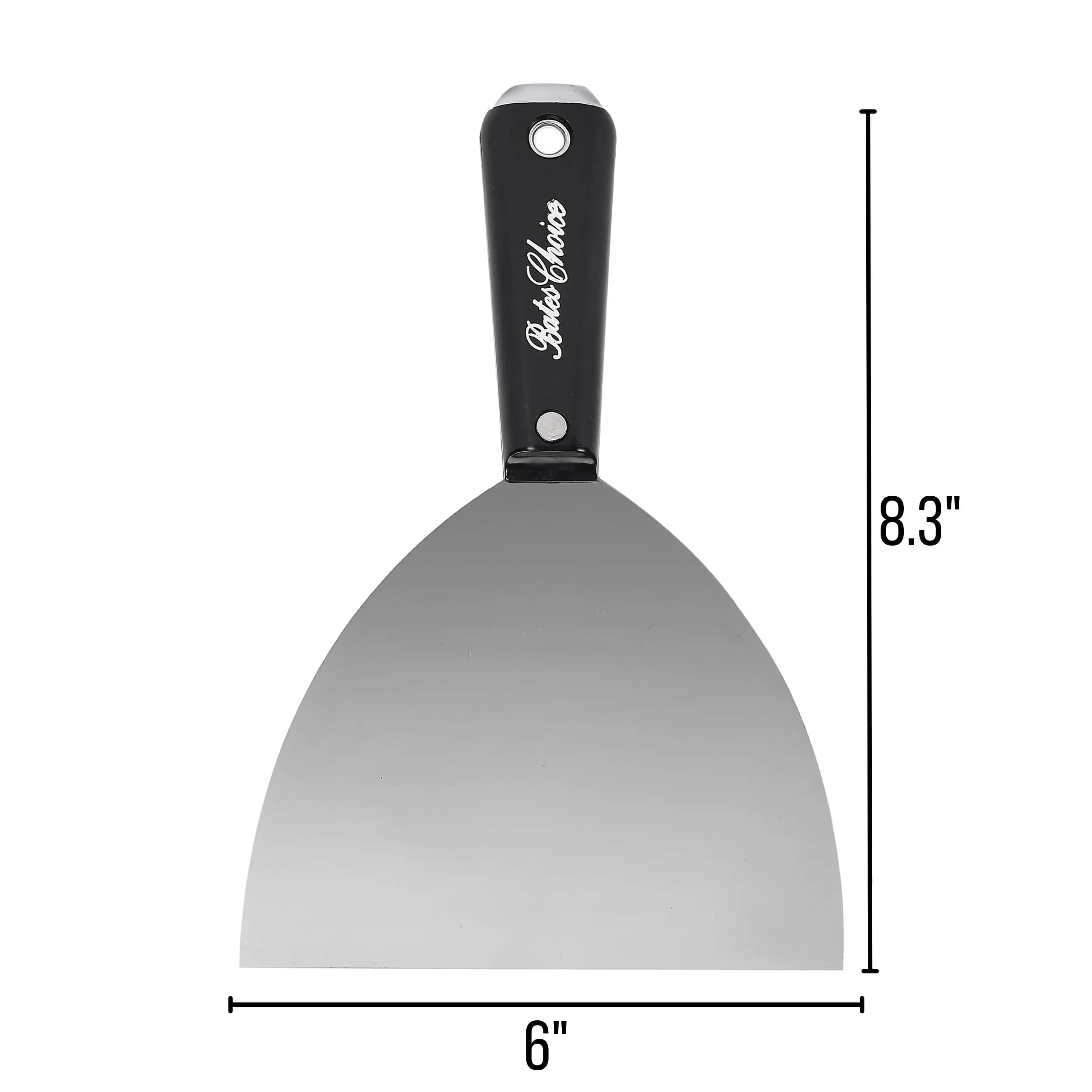 Bates Choice 6-Inch Flexible Putty Knife | Carbon Steel Metal Scraper for Drywall Spackle & Paint - view 2