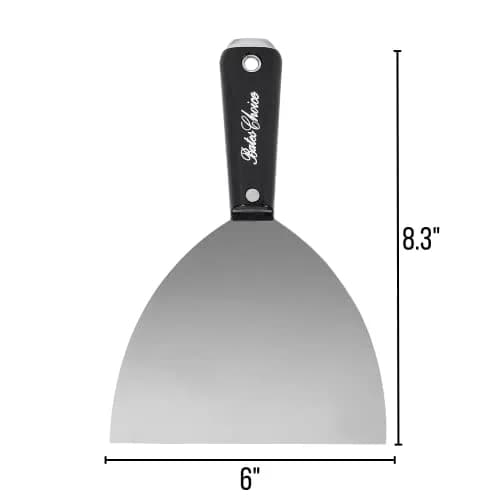 Bates Choice 6-Inch Flexible Putty Knife | Carbon Steel Metal Scraper for Drywall Spackle & Paint thumbnail 2