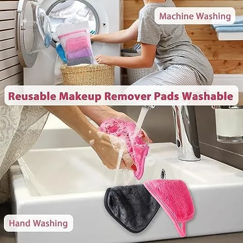 Natwag Makeup Remover Cloths 6" x 6" (15cm x 15cm) — 12 Pack | Gentle Microfiber Face Washcloths thumbnail 5