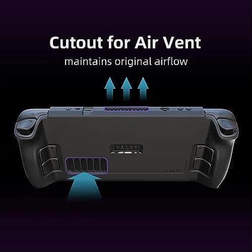 SAVAGE RAVEN GripCase SD for Steam Deck: Soft Protective Case with Textured Grips & Stand, Black (130g) thumbnail 9