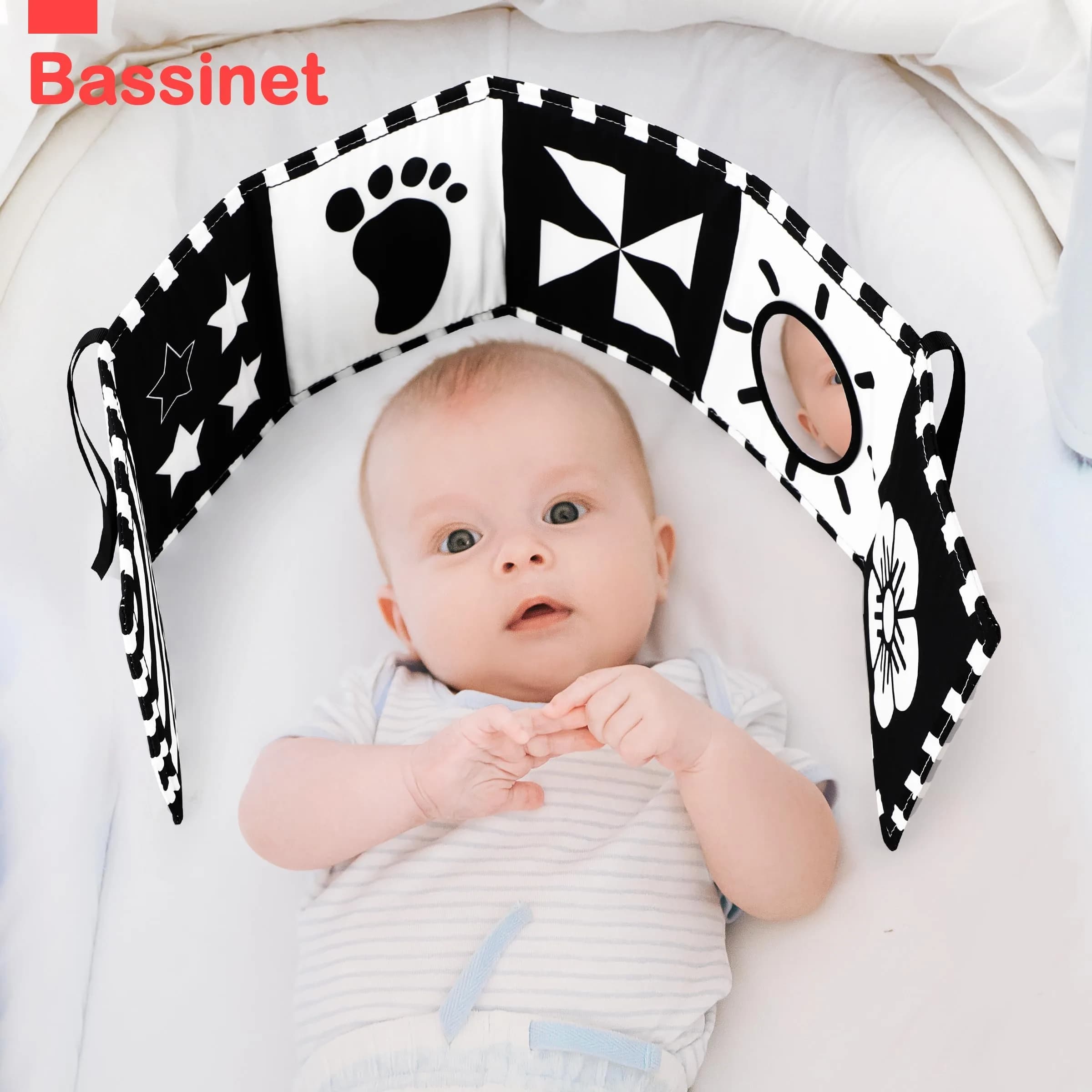 URMYWO Black, White, and Colorful Sensory Baby Book for Tummy Time - High Contrast Visual Stimulation for Newborns (0-12 Months) - view 8