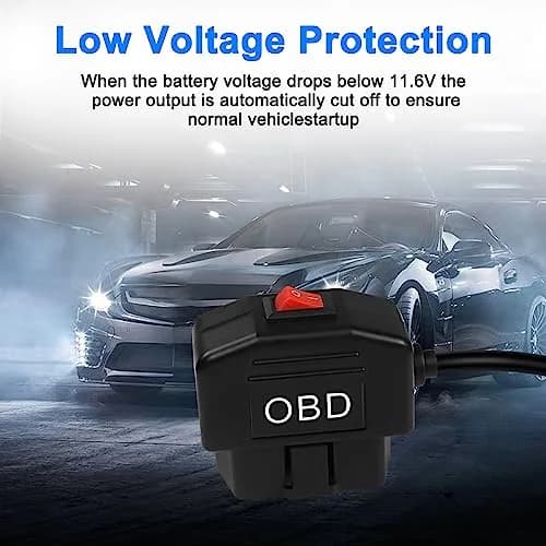 XMSJSIY OBD Power Cable for Dash Camera Type C OBD2 Power Adapter Hardwire | 3.5m, 5V/3A, Low-Voltage Protection thumbnail 5