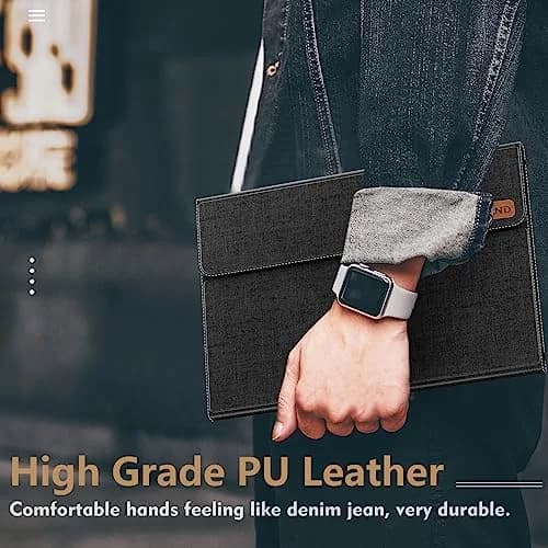INFILAND Black PU Leather Case for Samsung Galaxy Tab S10 Lite/S10 FE/S9 FE 10.9 Inch & Tab S9 11 Inch with S Pen Holder | Auto Wake/Sleep thumbnail 7
